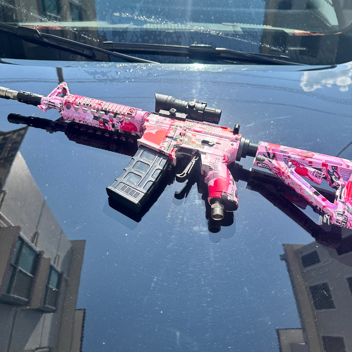 Pink Graffiti M4 Car Wash Gun