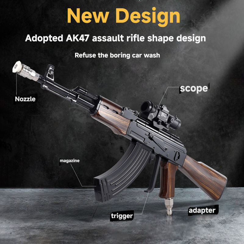 Pistol Air AK47 Emas Pencuci Kereta Bertekanan Tinggi