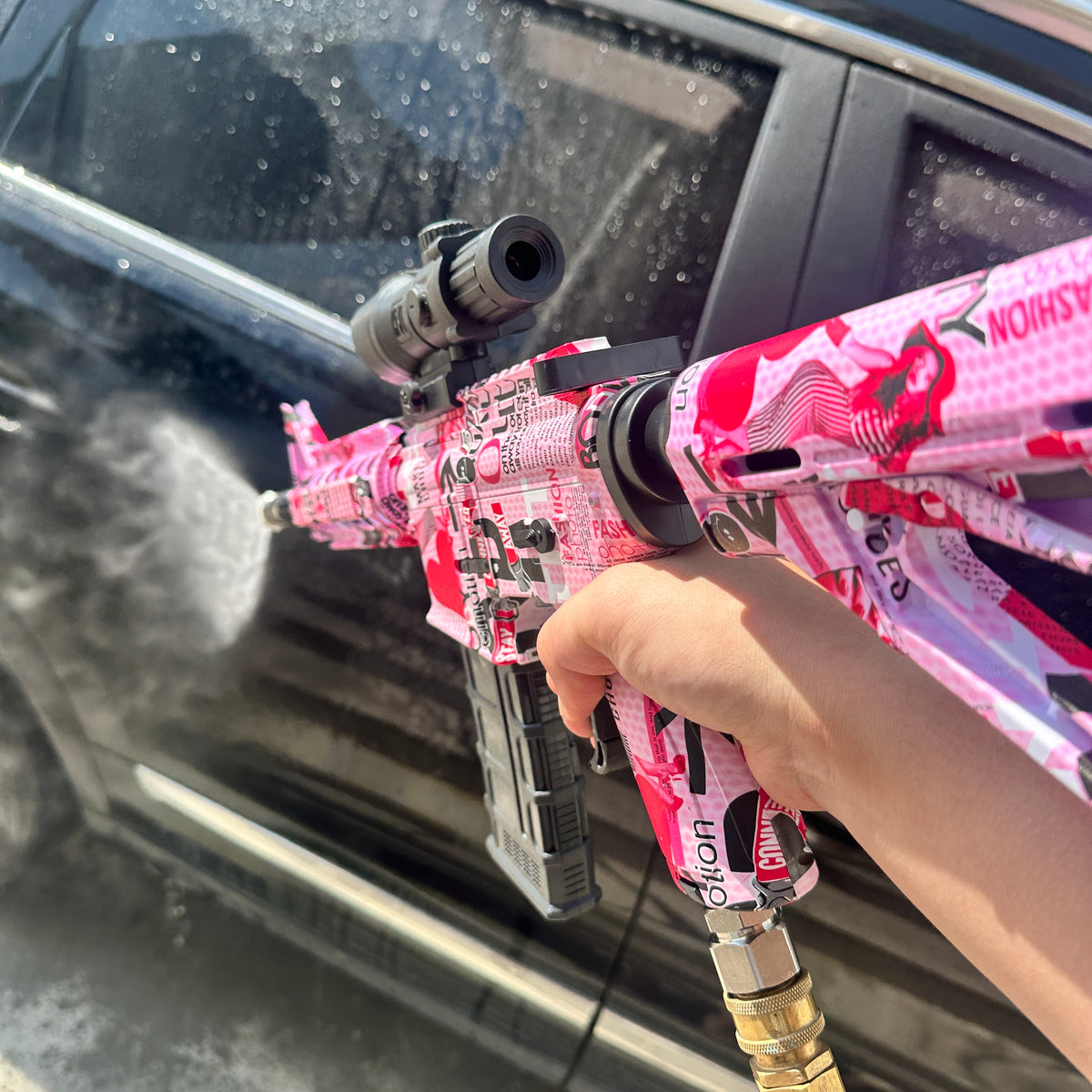 Pink Graffiti M4 Car Wash Gun